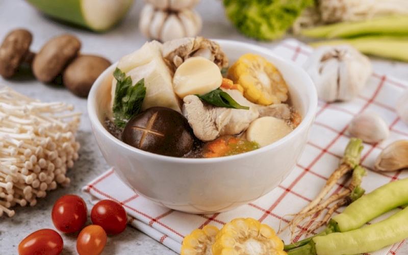 Resep Sup Ayam Jamur Jagung